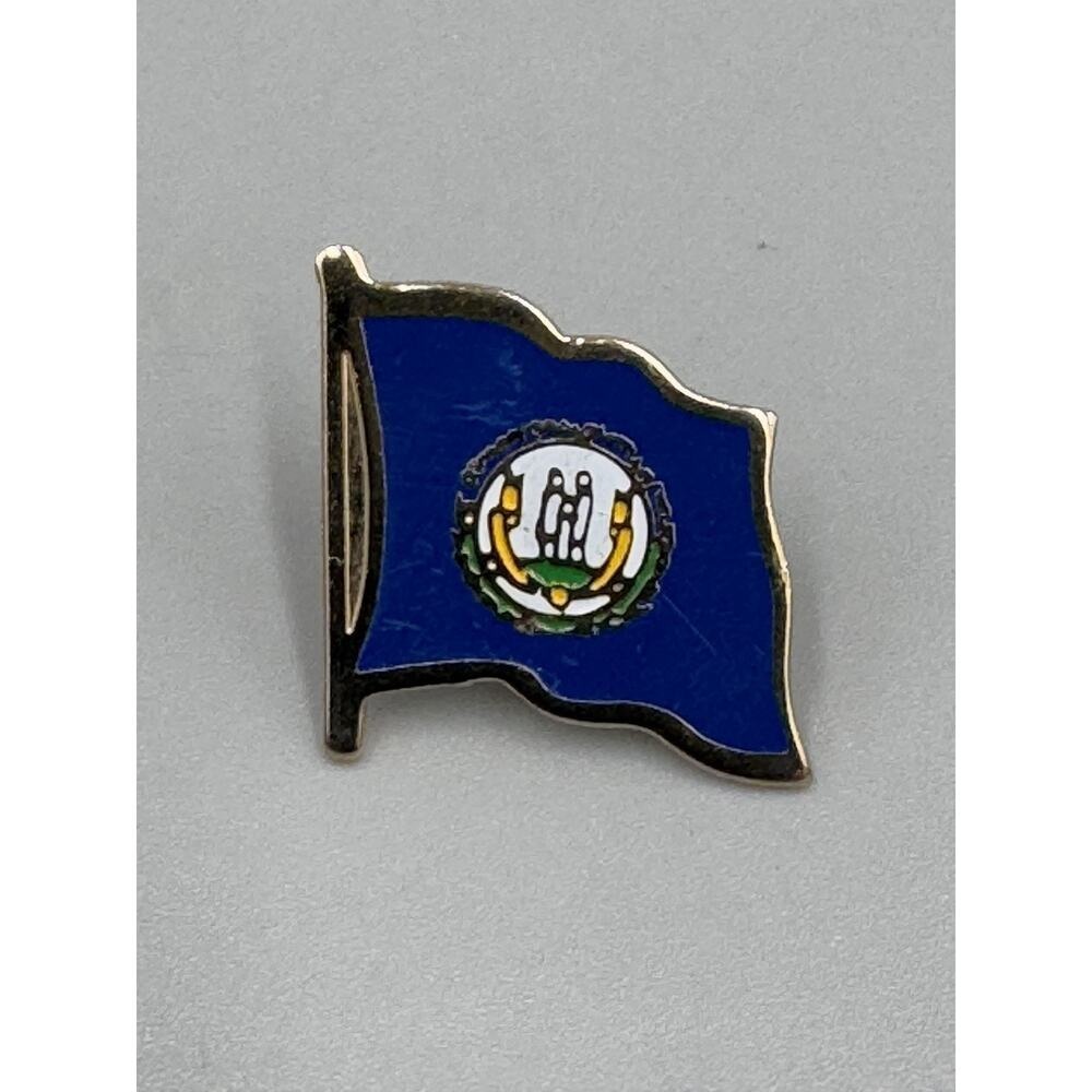 Kentucky State Waving Flag Lapel Hat Pin
